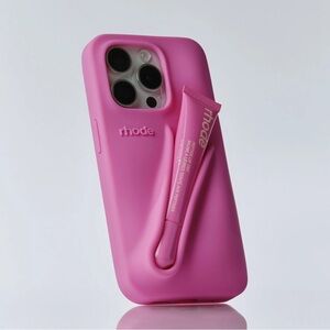 RHODE Vibrant Pink Phone Case with Lip Holder
